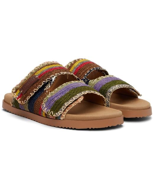 DSquared² Black Striped Sandals for men
