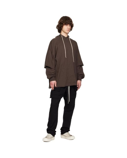 Rick Owens Black Temple Creatch Cargo Pants for men