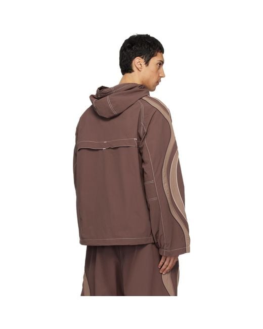 ERL Brown Ufo Track Jacket for men