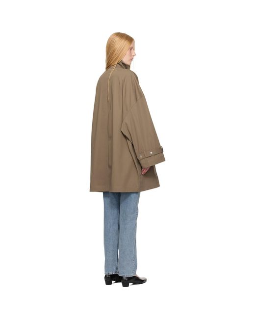 Totême  Blue Taupe Oversized Trench Coat