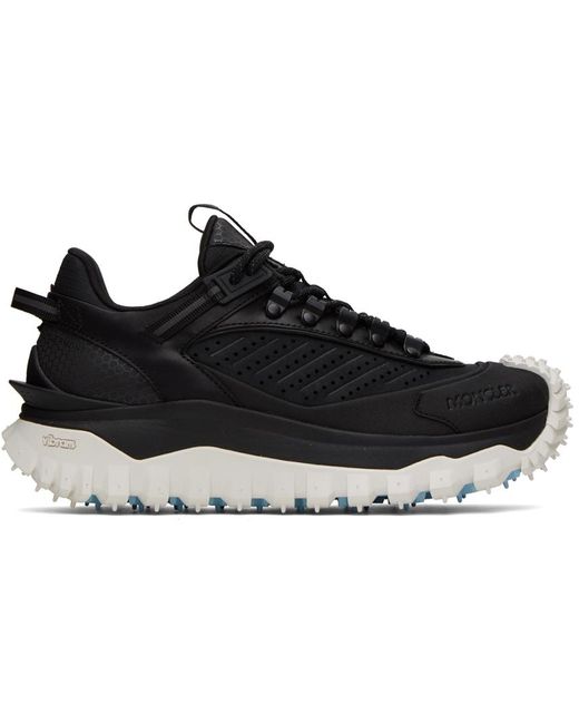 Moncler Black Trailgrip Gtx Leather Sneakers for men