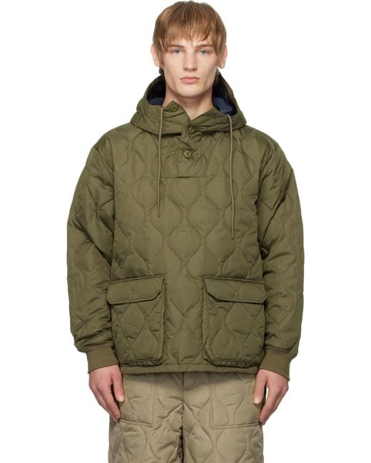 Taion Khaki Military Pullover Down Jacket in Green for Men Lyst Canada