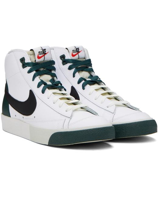 Nike Black White & Green Blazer Mid '77 Premium Sneakers for men