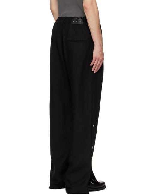 Song For The Mute Black Drape Studded Sweatpants for men