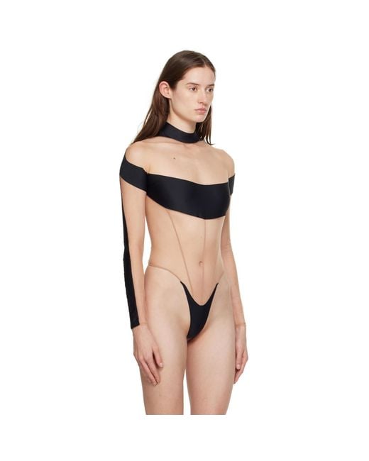 Mugler Black Illusion Bodysuit