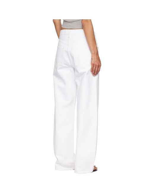 Agolde White Low Curve Jeans
