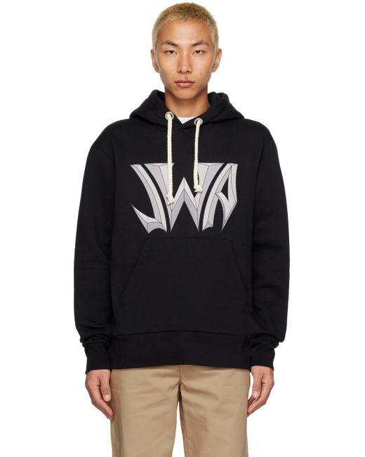 J.W. Anderson Black Gothic Hoodie for men