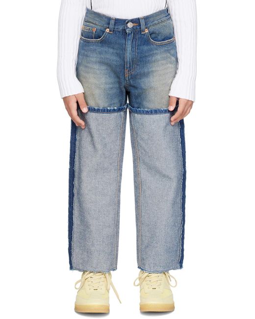 MM6 by Maison Martin Margiela キッズ｜ブルー パネル ジーンズ Blue