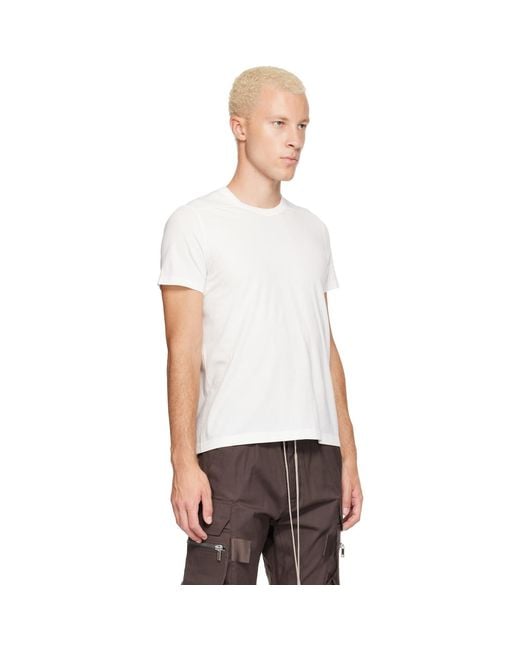 Rick Owens White Tower Short Level T-Shirt for men