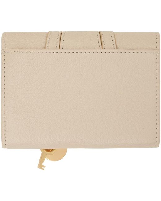 See By Chloé Natural Beige Hana Compact Wallet