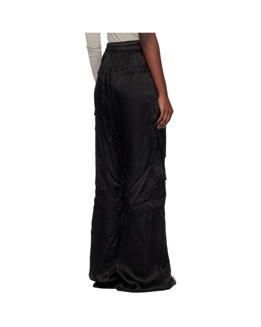 Rick Owens Black Temple Cargobelas Cargo Pants