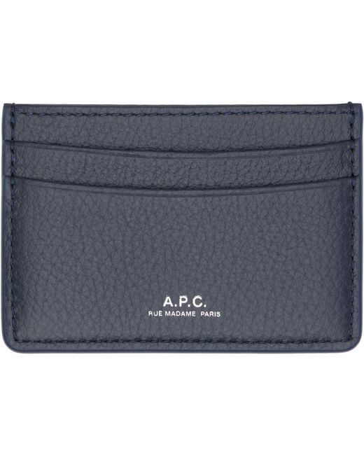 A.P.C. Black André Card Holder for men