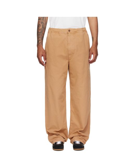MM6 by Maison Margiela Natural Cotton Canvas Trousers for men