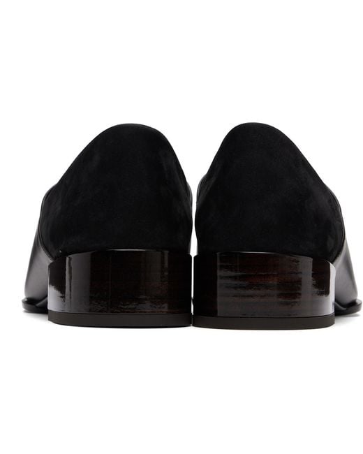Alaïa Black Square Slipper Loafers