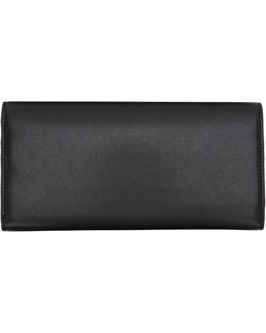 Totême  Black T-Lock Leather Wallet