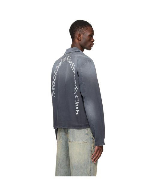 Stockholm Surfboard Club Black Cotton Logo Jacket for men