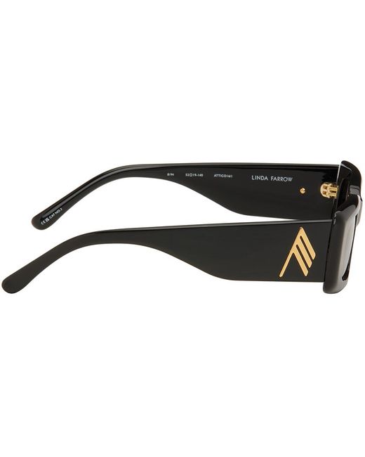 The Attico Black Linda Farrow Edition Mini Marfa Sunglasses