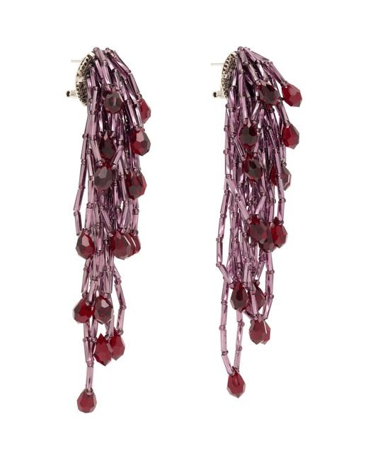 Kiko Kostadinov Red Cowen Beaded Earrings