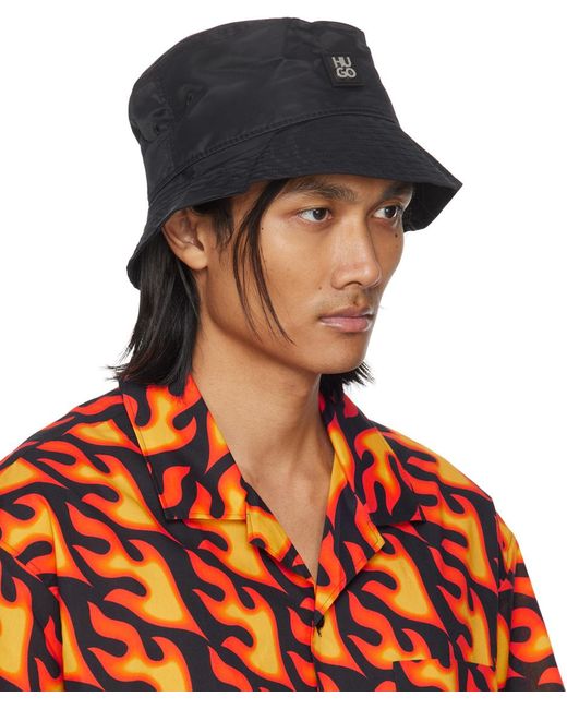 メンズ HUGO ロゴパッチ バケットハット Multicolor