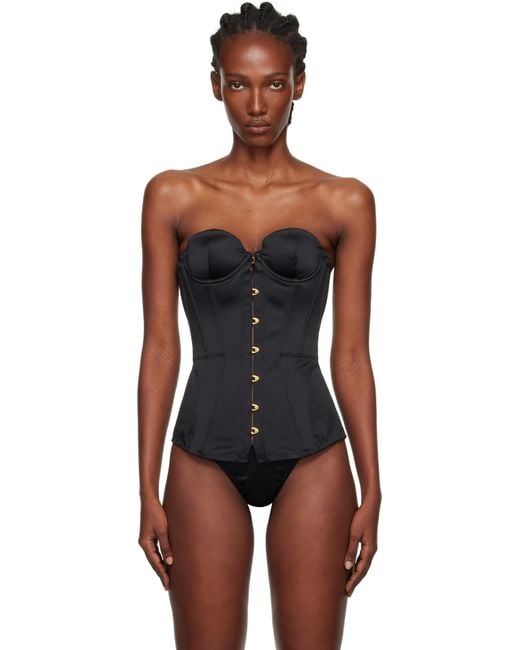 Agent Provocateur Black Mercy Satin Corset