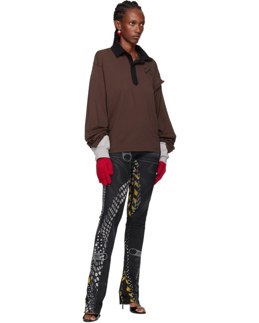 OTTOLINGER Red Deconstructed Sleeve Glove