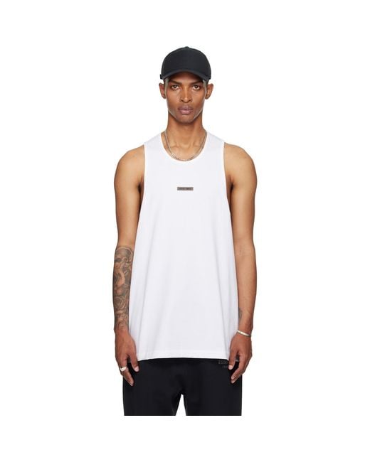 Fear Of God White Vintage Fit Tank Top for men