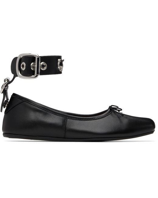 Vivienne Westwood Black Tanned Bardot Ballerina Flats