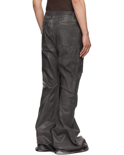 メンズ Rick Owens グレー Hollywood Bias ブーツカット ジーンズ Black