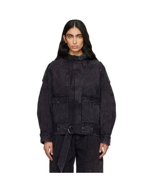 Isabel Marant Black Isalya Denim Jacket