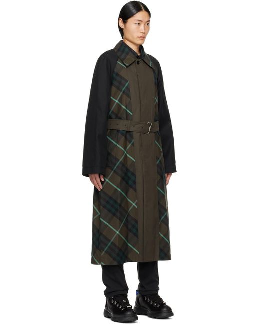 Burberry Black Khaki Bradford Reversible Coat for men