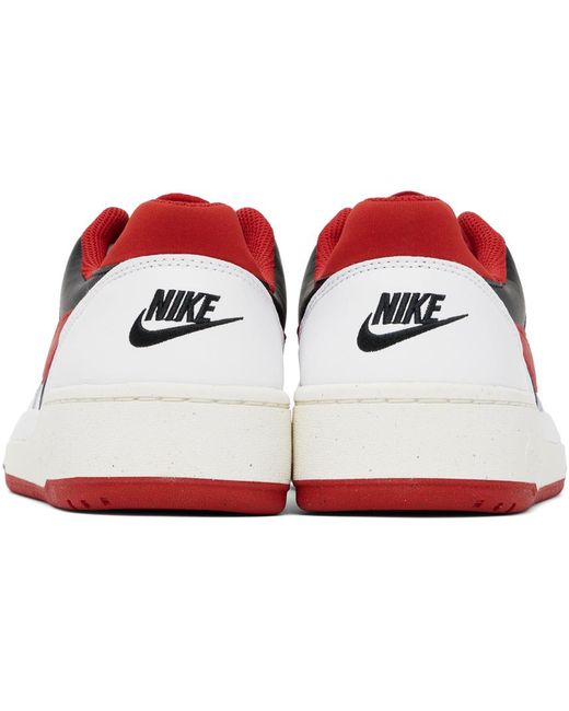 Nike Black White & Red Full Force Low Sneakers for men