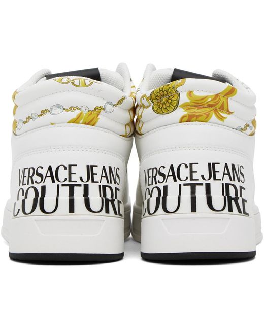 Versace Jeans Couture White Starlight Sneakers in Black for Men