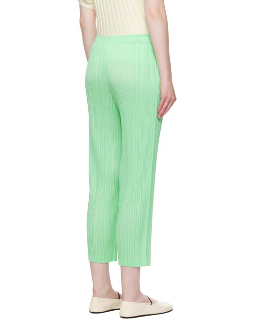 Pleats Please Issey Miyake Green Monthly Colors May Trousers