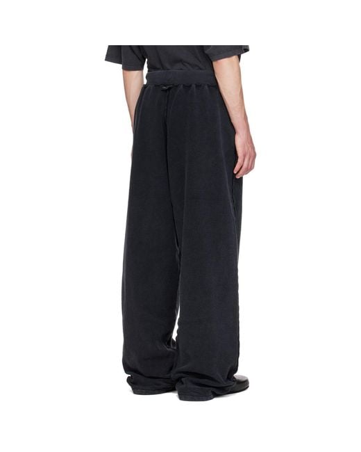 Balenciaga Black Fleece Oversized Sweatpants for men
