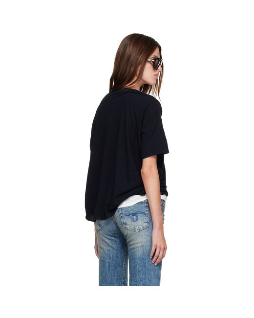 R13 Black 'Almost Famous' Relaxed T-Shirt