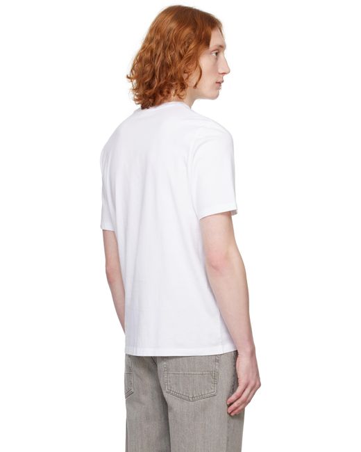 メンズ Maison Kitsuné ホワイト チラックスフォックス パッチ レギュラー Tシャツ White