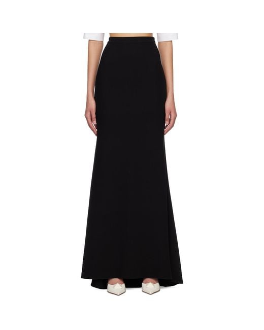Valentino Black Fla Maxi Skirt