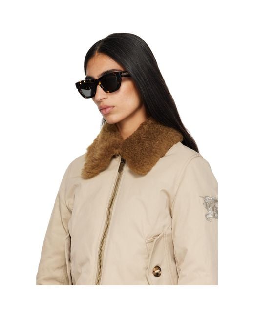 Burberry Gray Rectangle Sunglasses