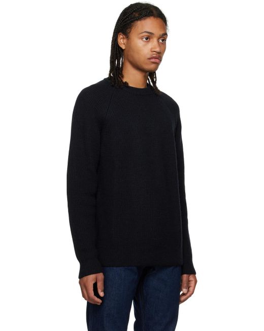 Norse Projects Black Navy Roald Sweater for men