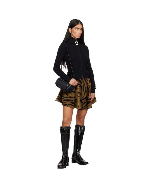 Ganni Black Feminine Buckle Tall Boots