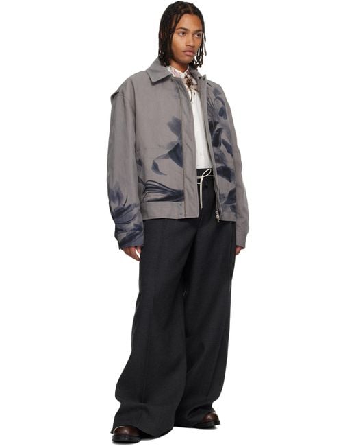 Dries Van Noten Black Floral Jacket for men