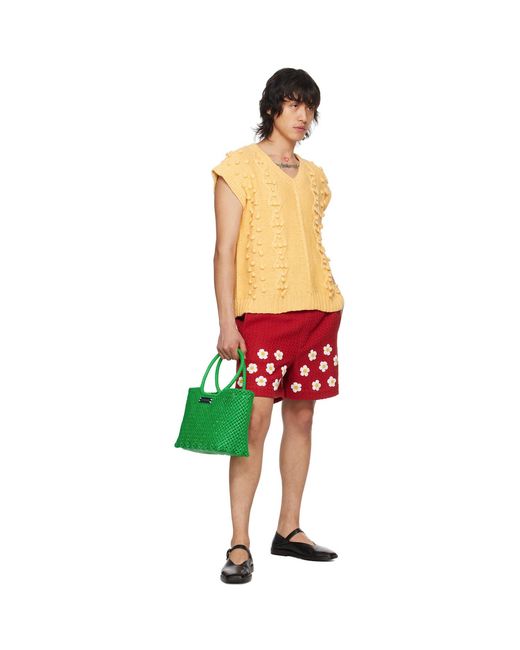HARAGO Red Appliqué Vest for men