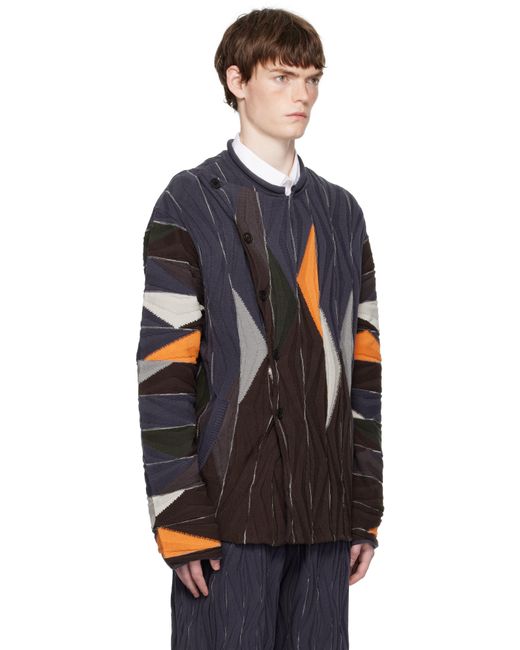Kiko Kostadinov Blue Raday Knitted Cardigan for men