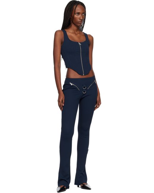 Pantalon Ajusté Bleu Marine En Jersey Épais Off-White c/o Virgil Abloh en coloris Blue