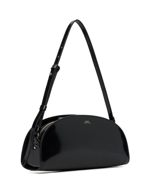 A.P.C. Black Demi-lune Shoulder Bag