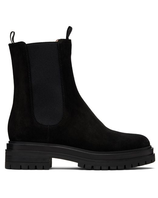 Gianvito Rossi Black Chester Chelsea Boots