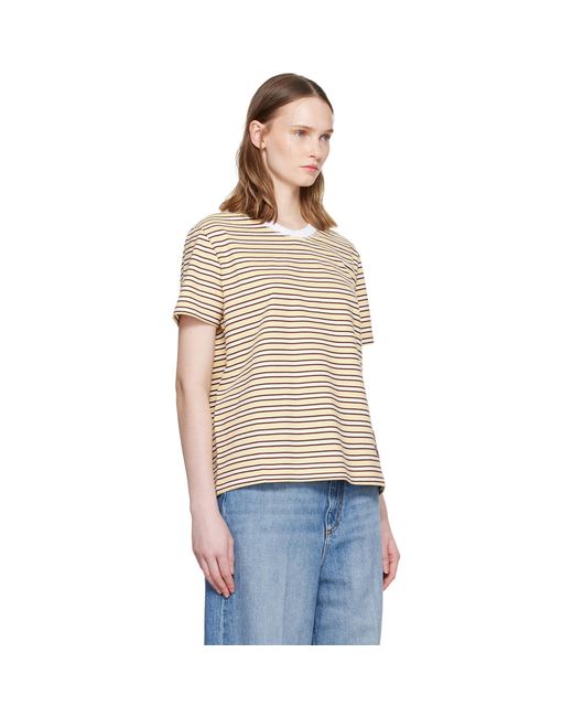 Stella McCartney Multicolor Fancy Stripe Crest Embroidery T-Shirt
