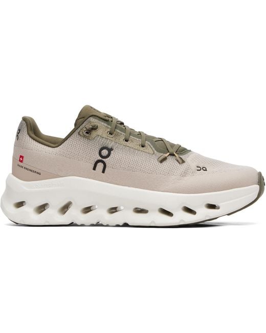 On Shoes Gray Khaki Cloudtilt Sneakers for men