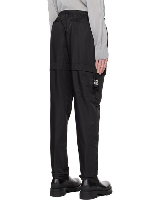 Givenchy Black Buckle Cargo Pants for men