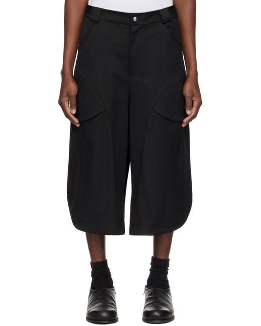 CMMAWEAR Black Edouard Shorts for men